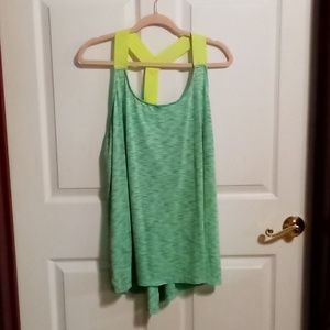 Beautiful neon yellow and green living active tank